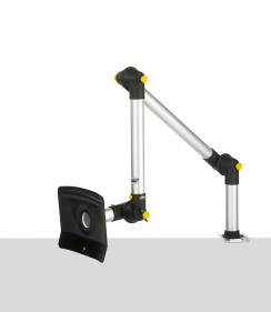 Utsugsarm 3-led: Utsugsarm med munstycke flat hood kan monteras på bord eller utsug